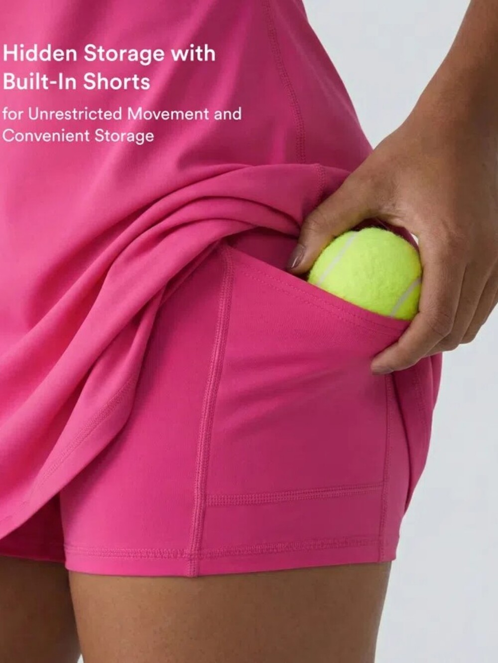 HALARA Hot Pink Sleeveless Mini Tennis Dress - Picture 2 of 7